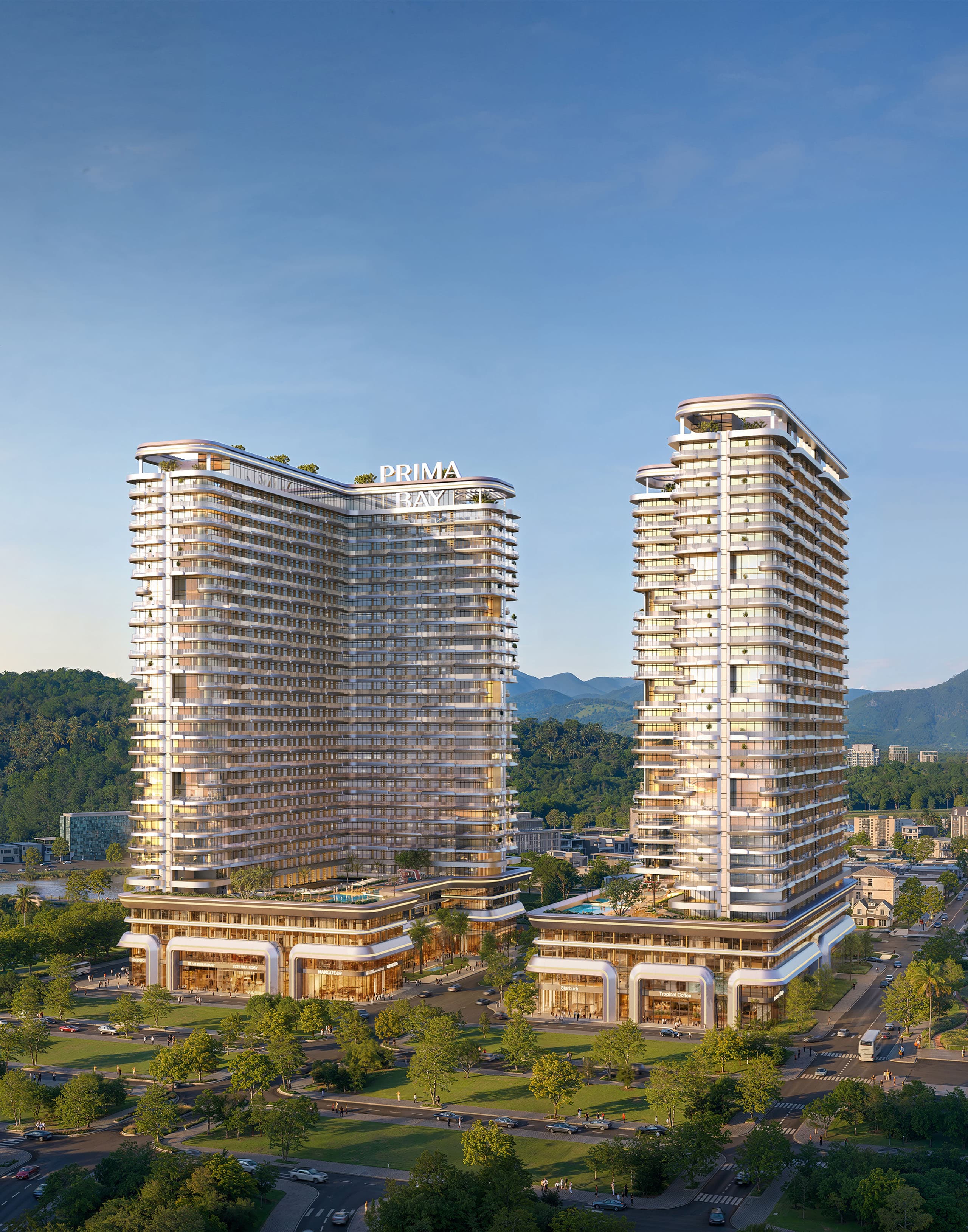 Phối cảnh tháp Prima Bay tại Halong Marina